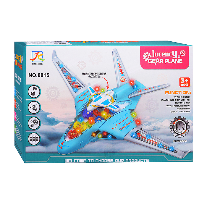 Самолет 8815 "Веселый полет" на батарейках, в коробке