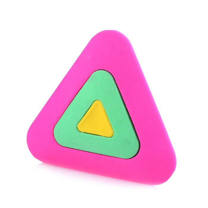 Ластик из синтетического каучука 50х46х13мм, цвета в ассортименте, в индивидуальной упаковке