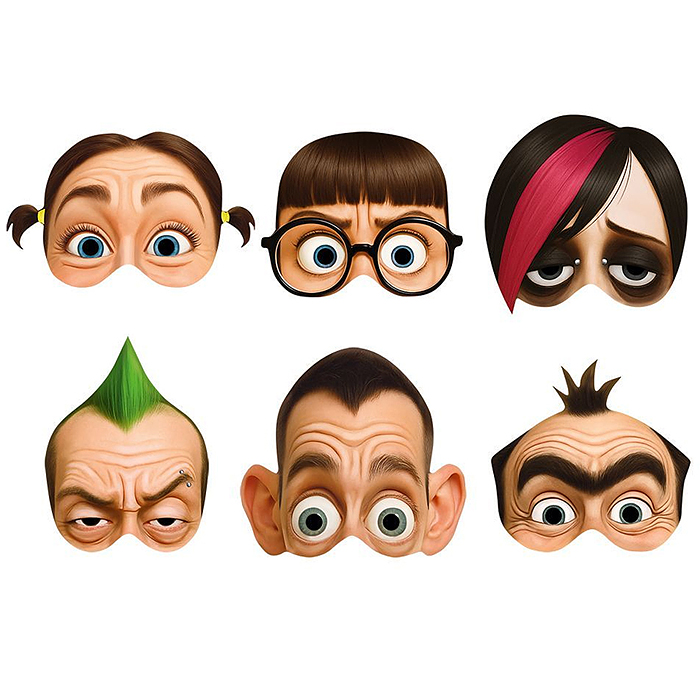 Набор масок (девушки+мужчины)