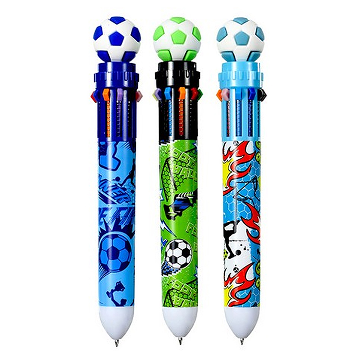 Ручка шариковая автоматическая "WIN GOAL" 10цв. (фиолетовый, черный, синий, красный, оранжевый, зеле