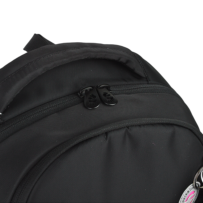 Рюкзак школьный (чёрный - фуксия)