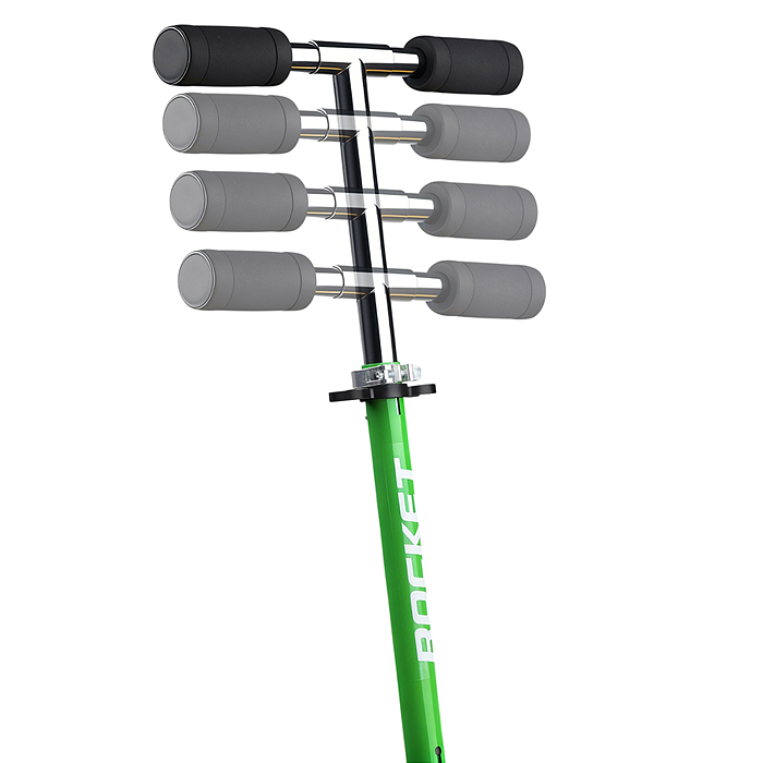 Самокат 2-х колесный R0221 ROCKET,колеса PU/ 125 мм, ABEC 7, зеленый (в пакете)