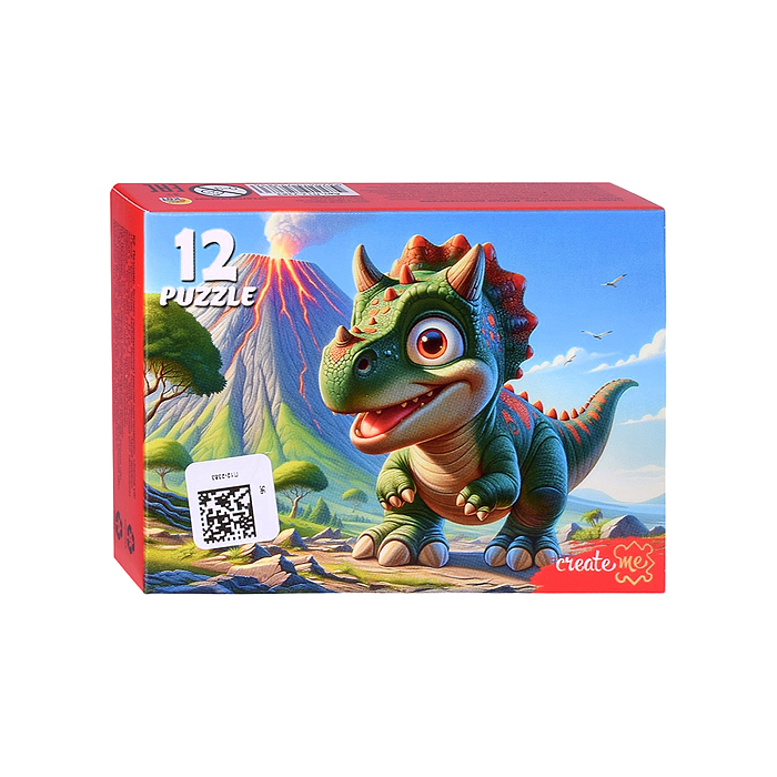 Пазлы 12 "Милые динозаврики"