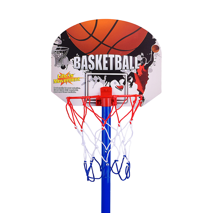 Ворота футбольные LT-15A20 с баскетбольной стойкой, 2 мячами и насосом, в коробке