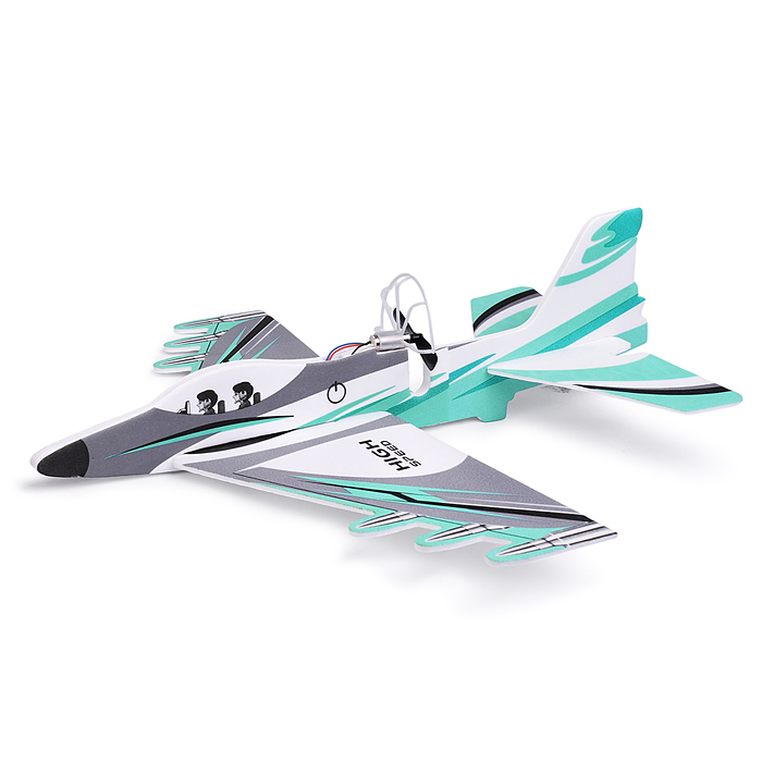 Самолет BJF082-2 "Воздушное судно-2" цвет (зеленый), в коробке