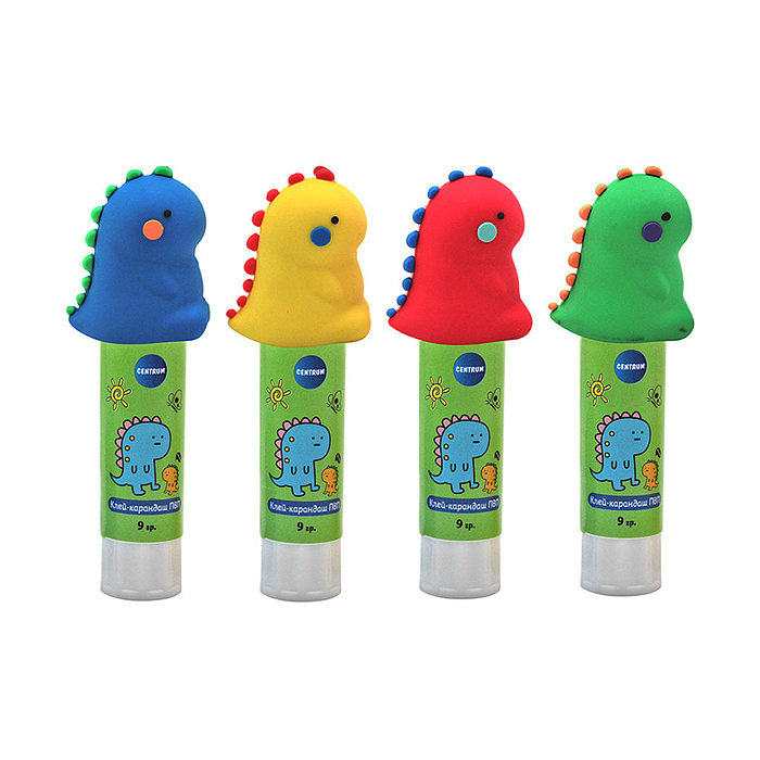 Клей-карандаш "Dinosaur" 9 г, ПВП, дисплей бокс