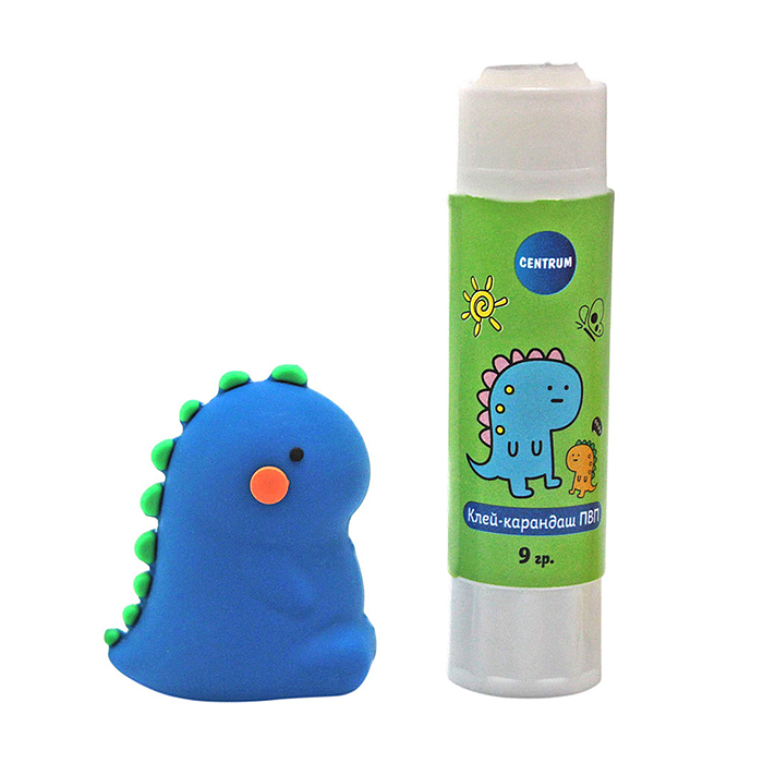 Клей-карандаш "Dinosaur" 9 г, ПВП, дисплей бокс