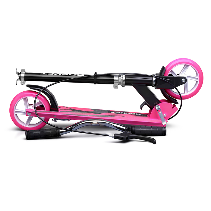 Самокат 2-х колесный R0222 ROCKET,колеса PU/ 145 мм,ABEC 7, розовый (в пакете)