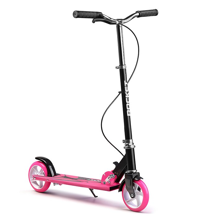 Самокат 2-х колесный R0222 ROCKET,колеса PU/ 145 мм,ABEC 7, розовый (в пакете)