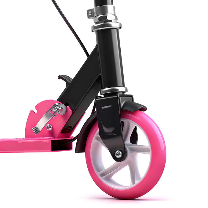 Самокат 2-х колесный R0222 ROCKET,колеса PU/ 145 мм,ABEC 7, розовый (в пакете)