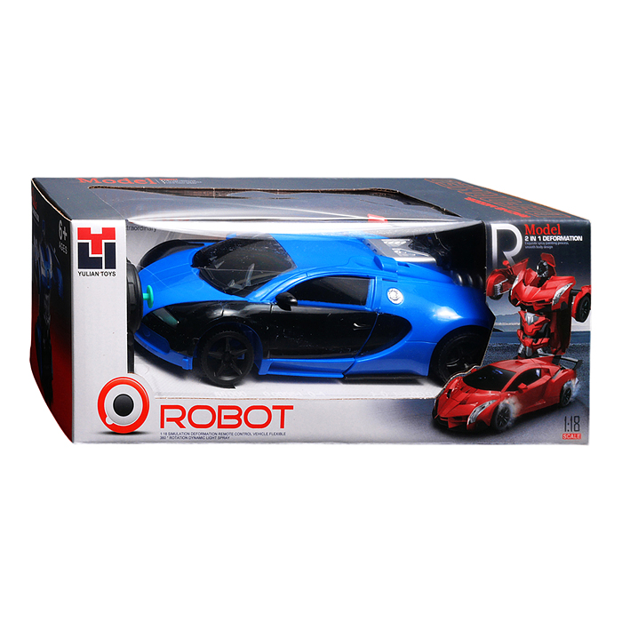 Машина 986-3A "Машина-робот 2" р/у, 27 MHz, со спреем, с акккум., в коробке 