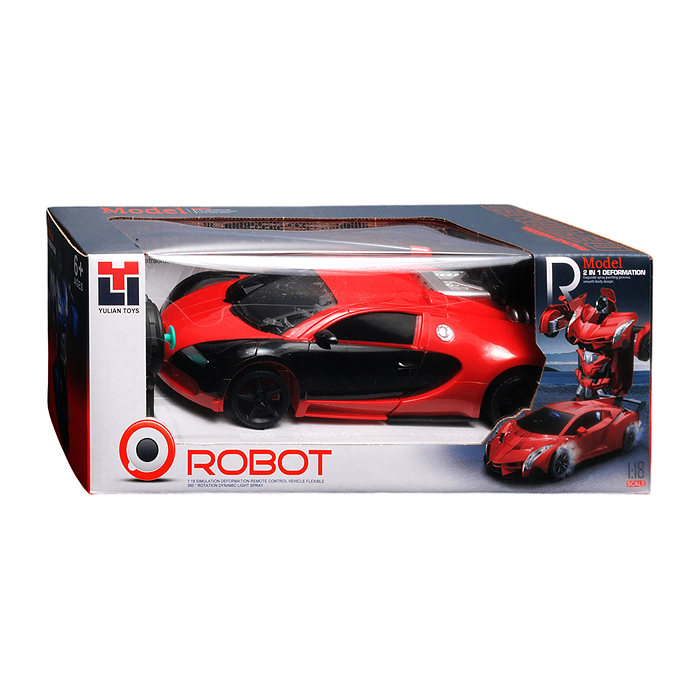 Машина 986-3A "Машина-робот 2" р/у, 27 MHz, со спреем, с акккум., в коробке 