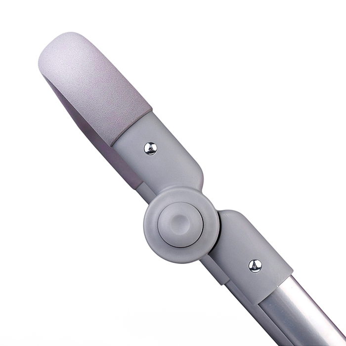 Коляская кукольная 9706 металлическая, с корзиной и козырьком, цвет серо-розовая