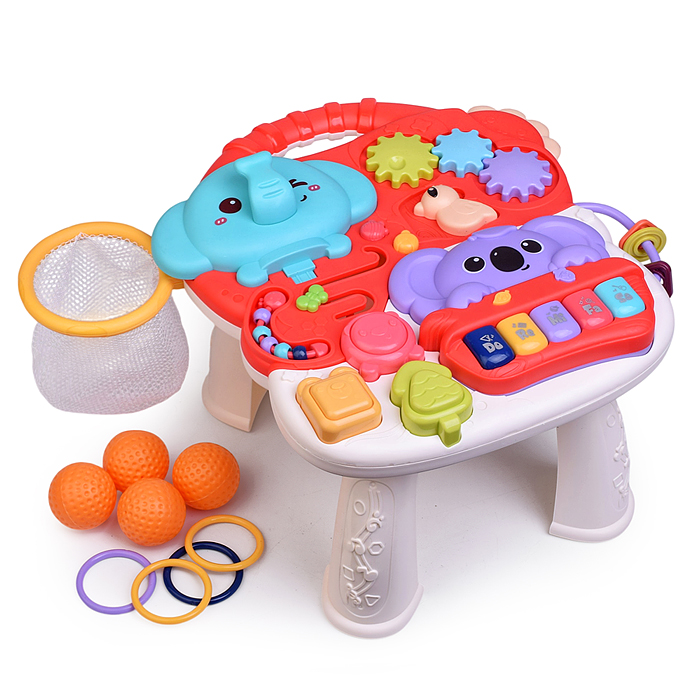 Столик развивающий 668-18 "Коала и слоник" 3 в 1 в коробке