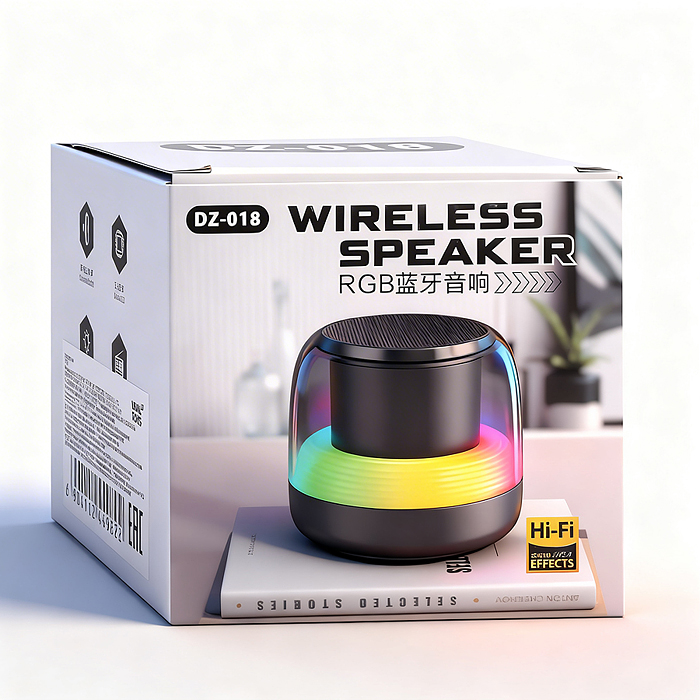 Светильник-колонка RGB "Световая симфония" в коробке (цвет белый)