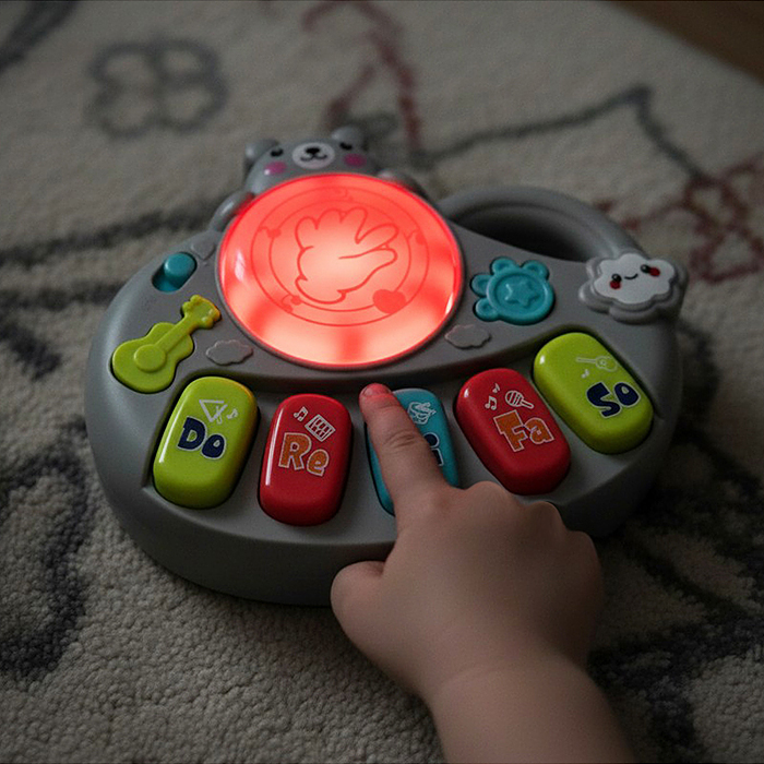 Игрушка музыкальная 368-115E "Музыкальный мишка" звук, в коробке