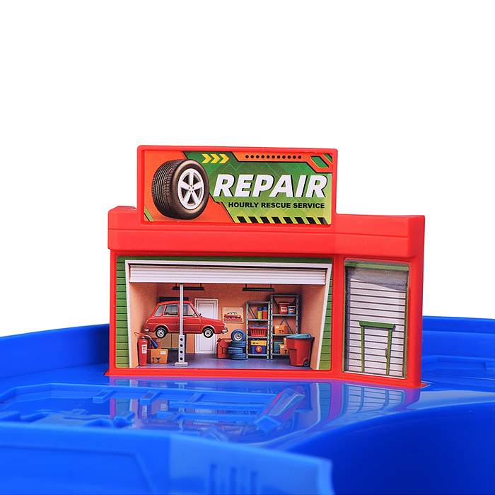 Парковка 69950A "Сити-паркинг" 1 металлическая машина в наборе, (свет, звук) в коробке