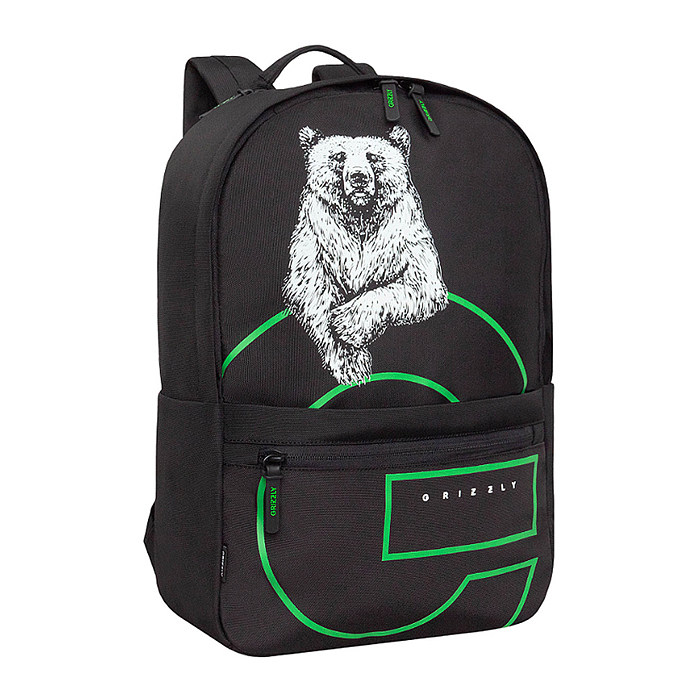 Рюкзак (/2 черный - салатовый)