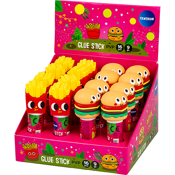 Клей-карандаш ПВП 9 гр. Hamburger & Chips