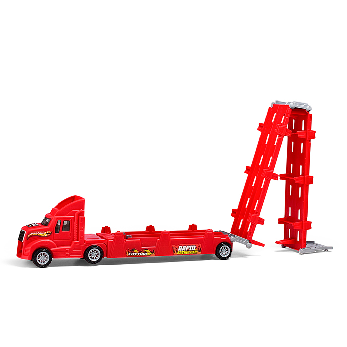 Машина F3555-82 "Автовоз" (цвет красный) 4 машины в комплекте, в коробке