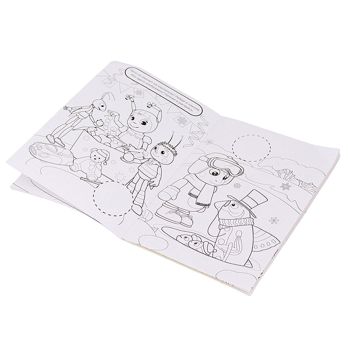 Раскраска "Лунтик" с наклейками А5 8 л. плотность блока 100г/м2, белизна 100%