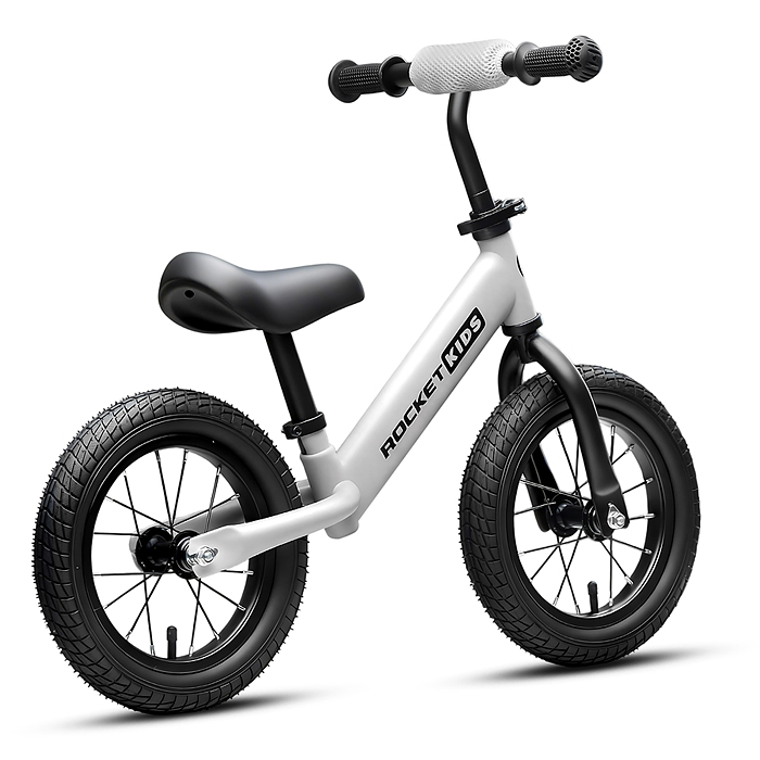 Беговел 12" Rocket R0043NEW-GR, колеса надувные, цвет серый 