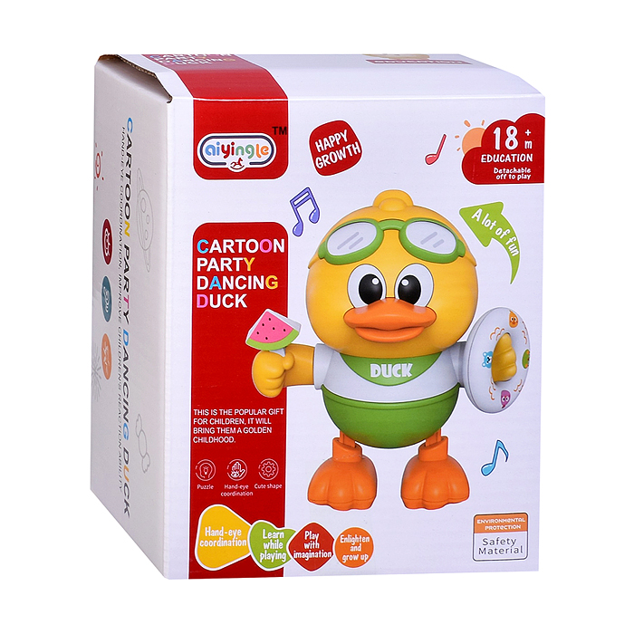 Утенок 368-119B "Веселый друг" свет, звук, в коробке