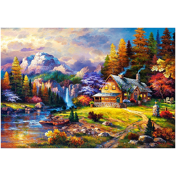 Пазлы 1500 "Домик в горах"