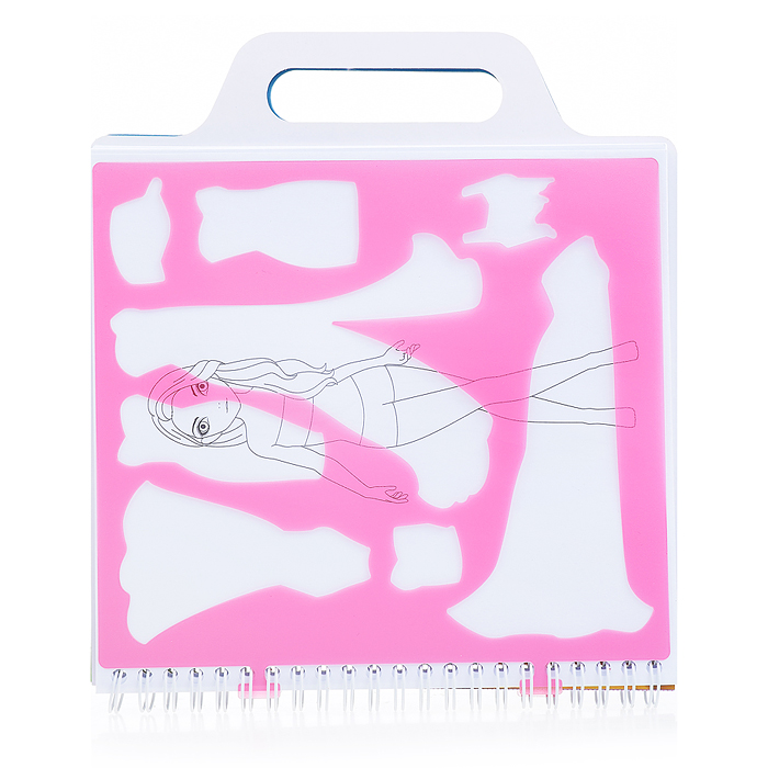 Блокнот с трафаретами и наклейками Superstyle 200*220мм. 4 дизайна. 