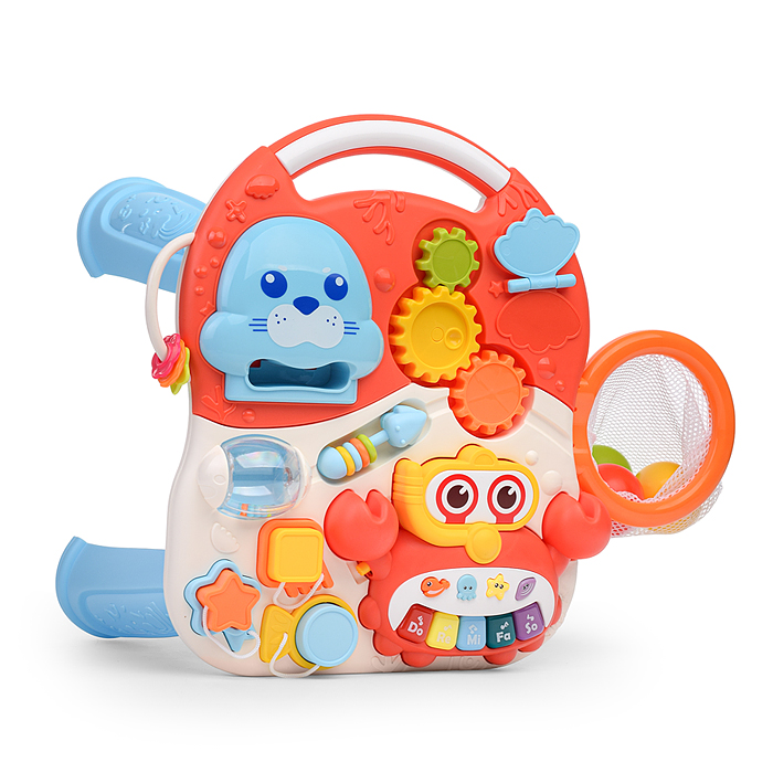 Ходунки HE0829 "Вместе весело" оранжевый, на батарейках, в коробке