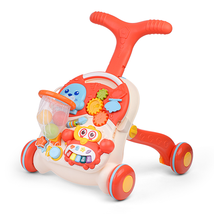 Ходунки HE0829 "Вместе весело" оранжевый, на батарейках, в коробке