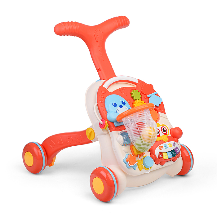 Ходунки HE0829 "Вместе весело" оранжевый, на батарейках, в коробке