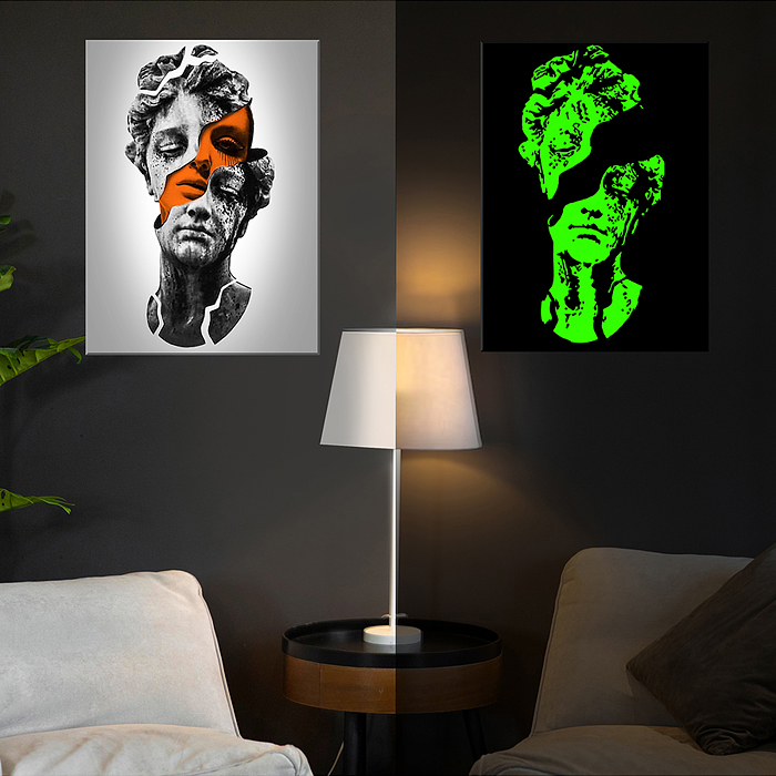 Картина по номерам 40х50 "Пробуждение от оков" со светящейся краской 13 цветов