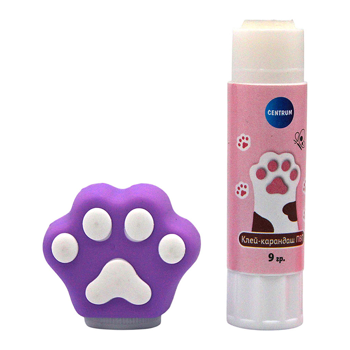 Клей-карандаш "Лапка" 9 г, ПВП, дисплей бокс