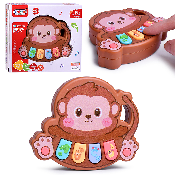 Пианино 368-90H "Обезьянка" звук, в коробке