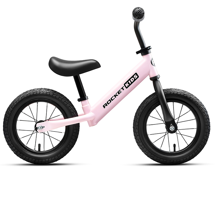 Беговел 12" Rocket R0043NEW-PK, колеса надувные, цвет розовый 