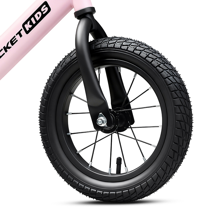 Беговел 12" Rocket R0043NEW-PK, колеса надувные, цвет розовый 