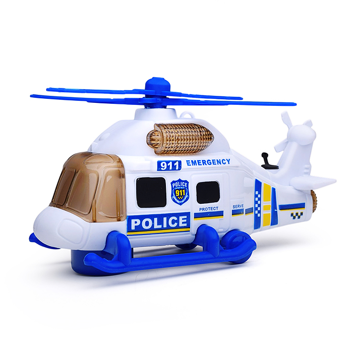 Вертолет 8842 "Полицейский вертолет" на батарейках, с распылением, в коробке