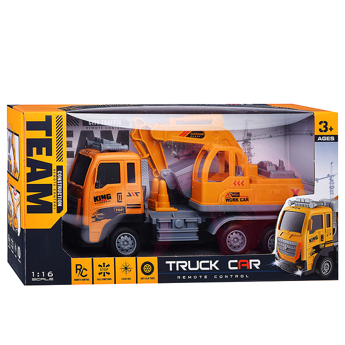 Машина  на Р/У, 27 MHz MD168-1A "Ковшевик" в коробке