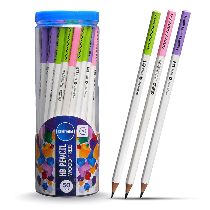 Карандаш HB пластиковый, шестигранный, заточенный