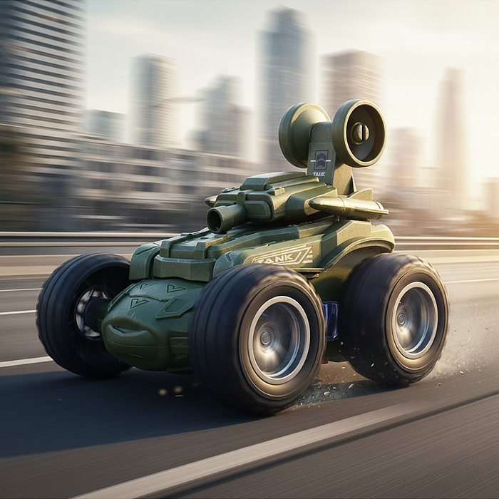 Машина-перевертыш D346-3 "Трюкач" на батарейках, в пакете