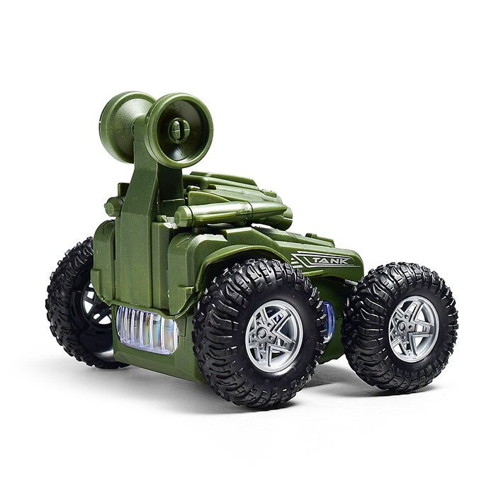 Машина-перевертыш D346-3 "Трюкач" на батарейках, в пакете