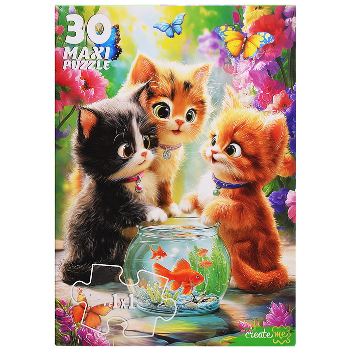 Макси-пазлы 30 "Котята и рыбки"