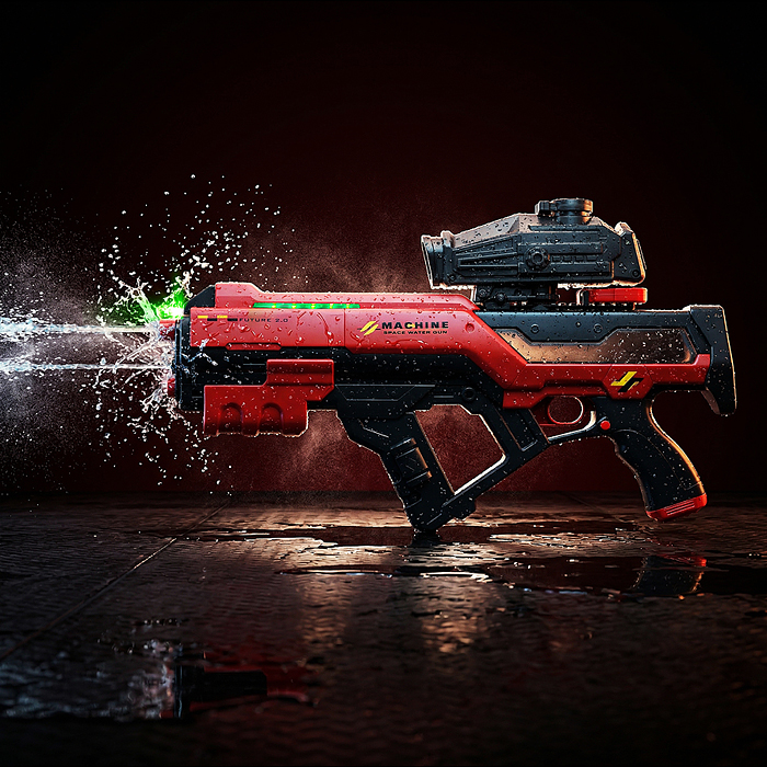 Водное оружие KB1387 "Squid Squad" в коробке (цвет красный)