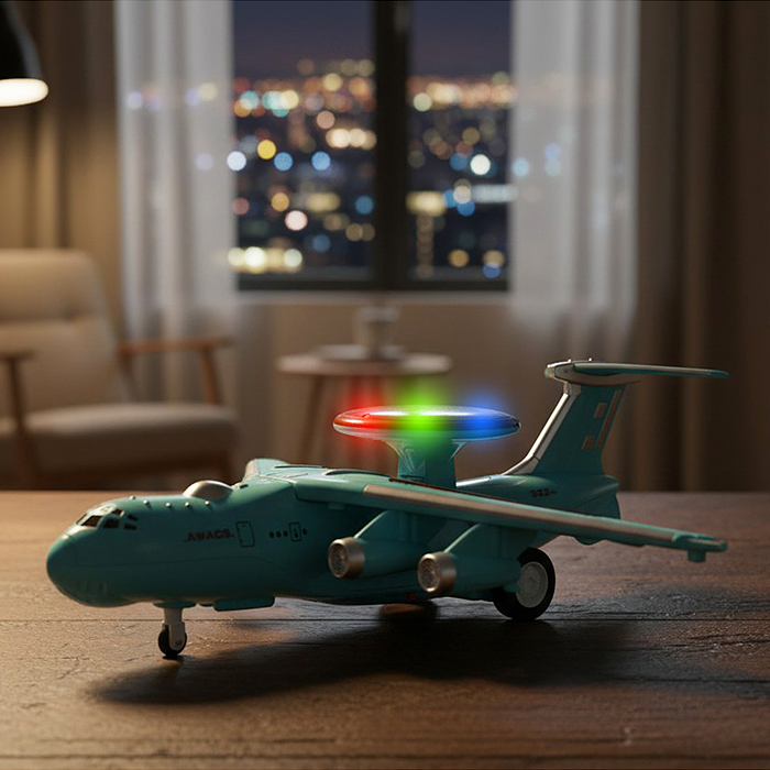 Самолет PY196-17 "Счастливый курс" р/у, 27 MHz, (свет, звук) в коробке 