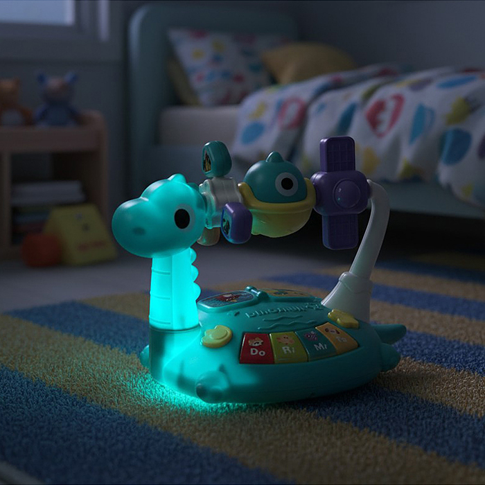 Игрушка музыкальная 368-109 "Динозаврик" свет, звук, в коробке