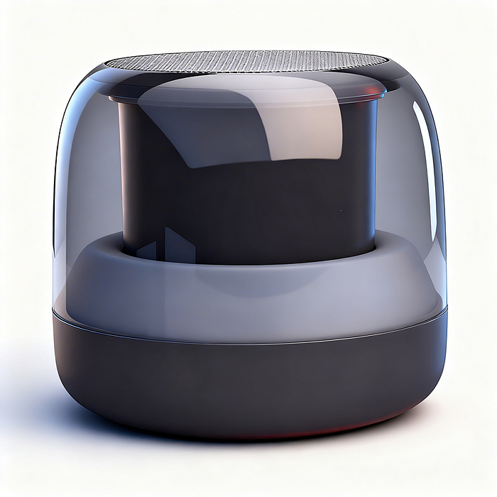 Светильник-колонка RGB "Световая симфония" в коробке (цвет черный)