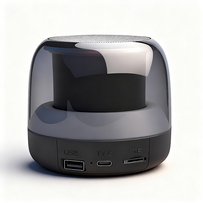 Светильник-колонка RGB "Световая симфония" в коробке (цвет черный)