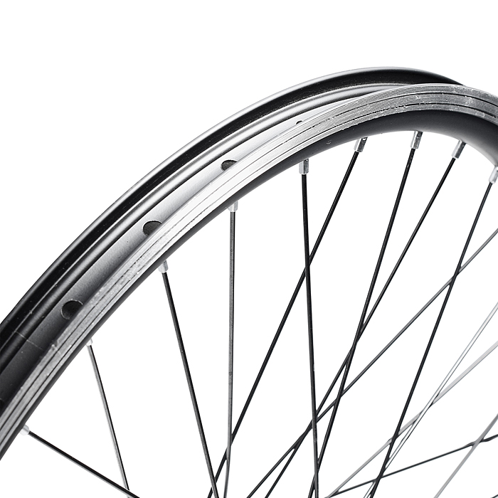 Колесо велосипедное 24" заднее в сборе, алюминий, под трещ, V-br, без гаек