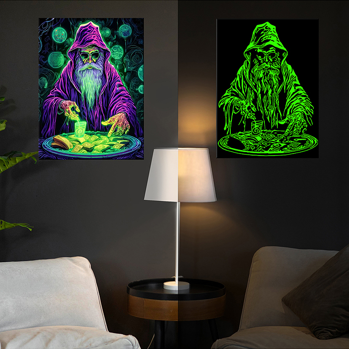 Картина по номерам 40х50 "Денежная магия" со светящейся краской 19 цветов